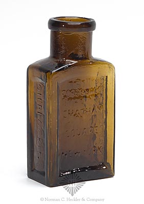 "Gutta Percha / Oil Blacking / Patent / Forbes & Co / Chatham / Square / New York" Blacking Bottle - CONDITION UPDATE