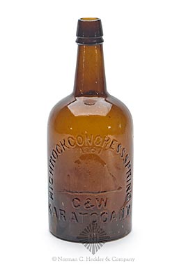 "High Rock Congress Spring / 1767 / (Rock) / C & W / Saratoga N.Y." Mineral Water Bottle, T #S37A type b