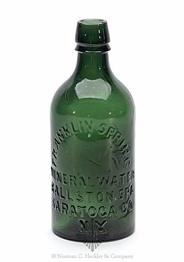 "Franklin Spring / Mineral Water / Ballston Spa Saratoga Co / N.Y." Mineral Water Bottle, T #S28