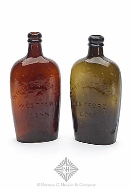 Two Sheaf Of Wheat - "Westford Glass Co" Pictorial Flasks, GXIII-35 and GXIII-36