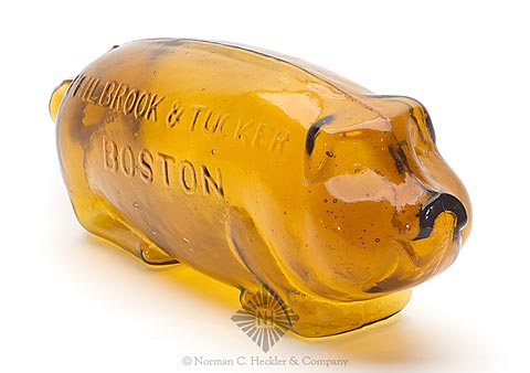 "Suffolk Bitters / Philbrook & Tucker / Boston" Figural Bitters Bottle, R/H #S-217