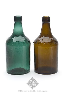 Two "Oak Orchard / Acid Springs" Mineral Water Bottles, T #N24 and T #N25 type II