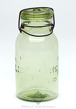 "Trade Mark / Lightning" Fruit Jar, L #1489