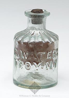 "E. Waters / Troy NY" Ink Bottle, Similar to C #208