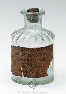 "E. Waters / Troy NY" Ink Bottle, Similar to C #208