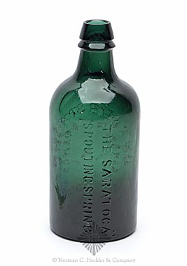 "Geyser Spring. / Saratoga Springs. / State Of New York - (The Saratoga) Spouting Spring" Mineral Water Bottle, T #S29B type 1