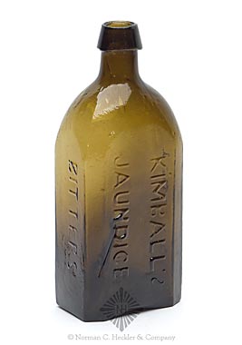 "Kimball's Jaundice / Bitters / Troy. N.H." Bitters Bottle, R/H #K-42