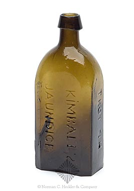 "Kimball's Jaundice / Bitters / Troy. N.H." Bitters Bottle, R/H #K-42