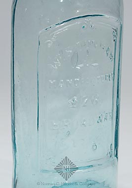 "Wm, S. Dunham, Manufacturer / 476, Broadway / N,Y." Fancy Medicine Bottle, Unlisted medicine