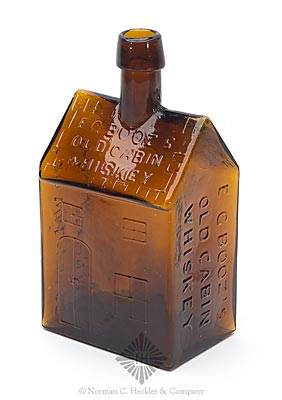 "E.G. Booz's / Old Cabin / Whiskey" Figural Bottle, GVII-3