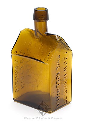 "E.G. Booz's / Old Cabin / Whiskey" Figural Bottle, GVII-2