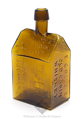 "E.G. Booz's / Old Cabin / Whiskey" Figural Bottle, GVII-2