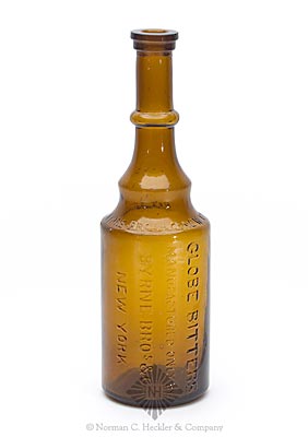 "Globe Bitters / Manufactured Only By / Byrne Bros & Co / New York" Figural Bitters Bottle, R/H #G-47