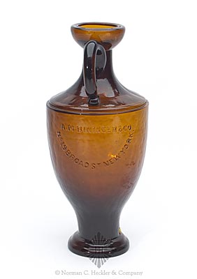 "A.M. Bininger & Co / No 19 Broad St New York." Handled Whiskey Jug, H #1509