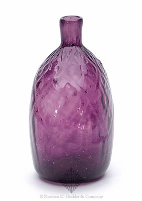 Pattern Molded Pocket Bottle, Similar pattern to MW color plate II, #6