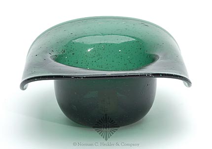 Freeblown Glass Hat Whimsey, Similar in form and construction to GW plate 15, bottom left