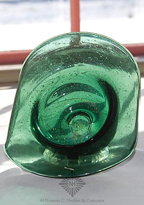 Freeblown Glass Hat Whimsey, Similar in form and construction to GW plate 15, bottom left