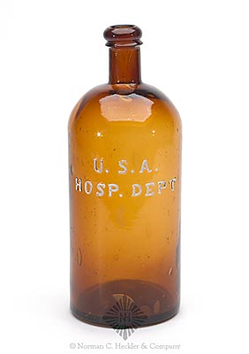 "U.S.A. / Hosp. Dept" Medicine Bottle, AAM pg. 535