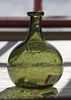 Freeblown Miniature Globular Bottle, Similar in form to MW plate 47, #5