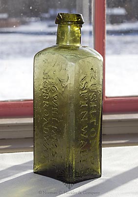 "Rushton & / Aspinwall" / "No 86 William S-T / & 110 Broadway" / "New-York" Medicine Bottle, AAM pg. 453