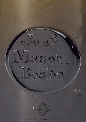 "Jona / Mason. / Boston" Sealed Wine Bottle, Similar in form to McK plate 221, #9