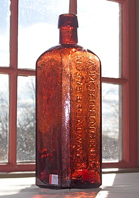 "A.M. Bininger & Co / No 375 Broadway N.Y." Whiskey Bottle, H #2622