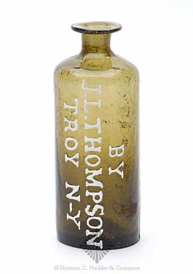 "Fine / Black Ink / Made & Sold" - "By / J.L. Thompson / Troy N-Y" Master Ink Bottle, Unlisted