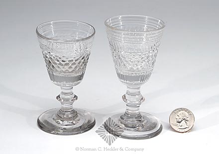 Pair Of Blown Three Mold Wine Glasses, GII-19, McK plate 106, #6