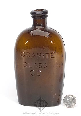 "Granite / Glass / Co" - "Stoddard / NH" Lettered Flask, GXV-7