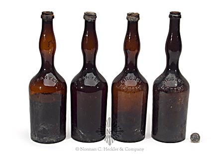 Lot Of Four "Zingari / Bitters." - "F. Rahter" Figural Bitters Bottles, R/H #Z-4