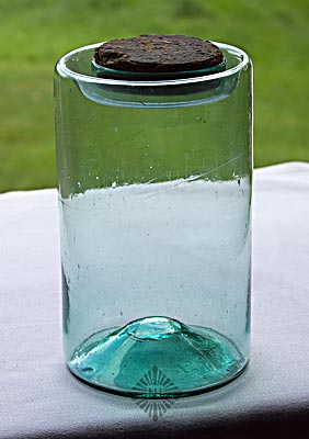 Freeblown Wax Seal Fruit Jar, Similar to L #3102