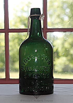 "Middletown / Healing / Springs / Grays & Clark / Middletown. Vt." Mineral Water Bottle, T #V-12