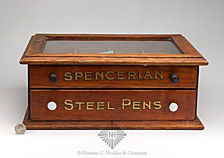 "Spencerian / Steel Pens" Countertop Display And Advertising Box