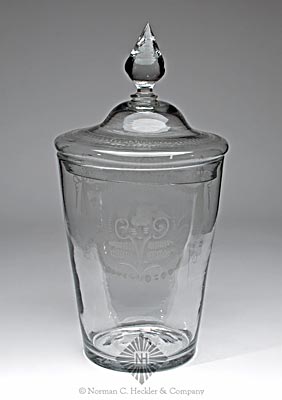 Large Freeblown Engraved Covered Drinking Vessel, Similar in form and construction to AP #42