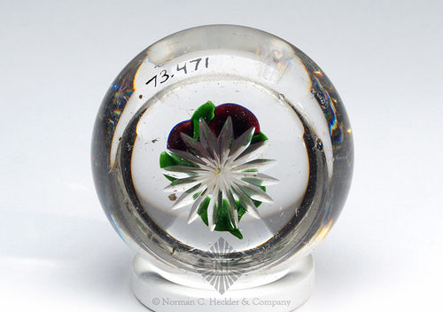 Antique Baccarat Miniature Pansy Paperweight