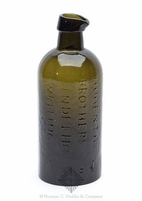 "Hohenthal / Brothers & Co / Indelible / Writing Ink / N.Y." Master Ink Bottle, C #766