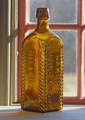 "Baker's / Orange Grove" - "Bitters" Figural Bottle, R/H #B-9