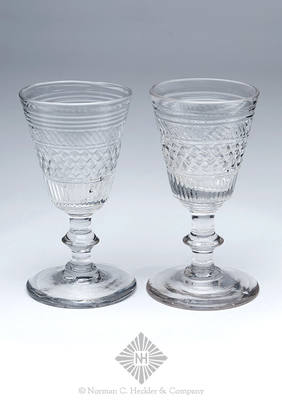 Two Blown Three Mold Wine Glasses, GII-19