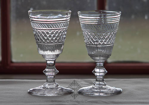 Two Blown Three Mold Wine Glasses, GII-19