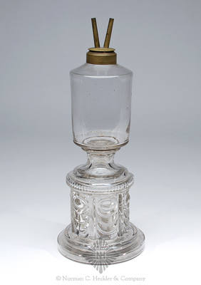 Freeblown And Blown Molded Oil Lamp, Similar in form and construction to B/K #2070