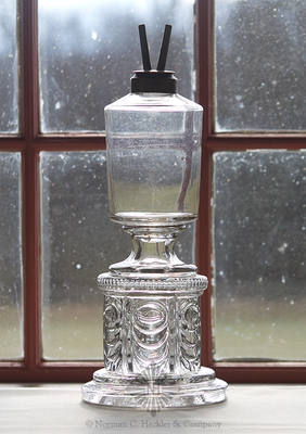 Freeblown And Blown Molded Oil Lamp, Similar in form and construction to B/K #2070