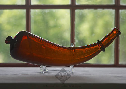 Freeblown Glass Powder Horn Figural Whimsey, Similar in form and construction to GW pg. 113, top right