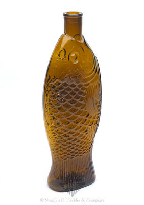 "The / Fish Bitters" - "W.H. Ware / Patented 1866" Figural Bitters Bottle, R/H #F-45