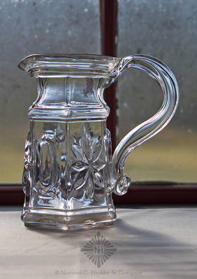 Mold Blown Glass Pitcher