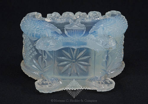 Pressed Glass Eagle And Shield Salt, B/K #1453