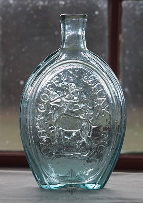 Eagle - Stag And "Coffin & Hay. / Hammonton" Historical Flask, GII-49