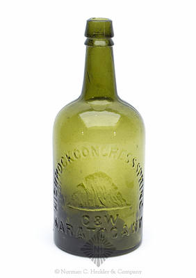 "Highrock Congress Spring / (Rock) / C & W / Saratoga. N.Y." Mineral Water Bottle, T #S-37