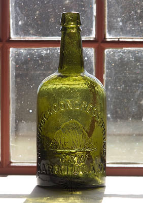 "Highrock Congress Spring / (Rock) / C & W / Saratoga. N.Y." Mineral Water Bottle, T #S-37