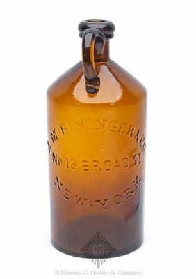 "A.M. Bininger & Co. / No. 19 Broad St / New-York" Handled Whiskey Jug, H #184