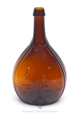 Hunter - Fisherman Pictorial Calabash Flask, GXIII-4